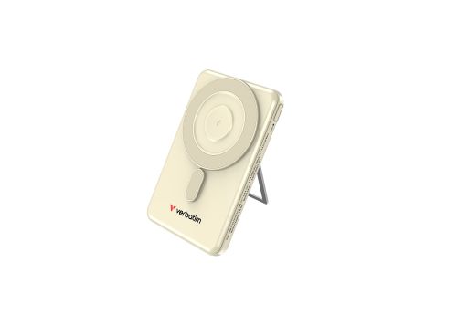 Външна батерия Verbatim Charge 'n' Go 2C Power Bank Magnetic Wireless 5000mAh with 2 USB-C Cables & Stand Gold