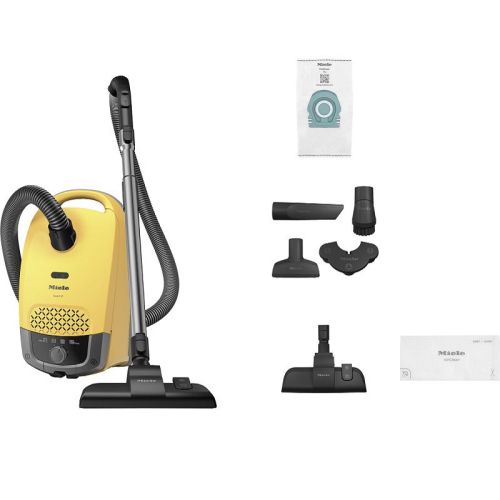 Прахосмукачка Miele Guard S1 Sunset Yellow – с торба, 890 W, 4.5 L, AirClean филтър, ComfortFit