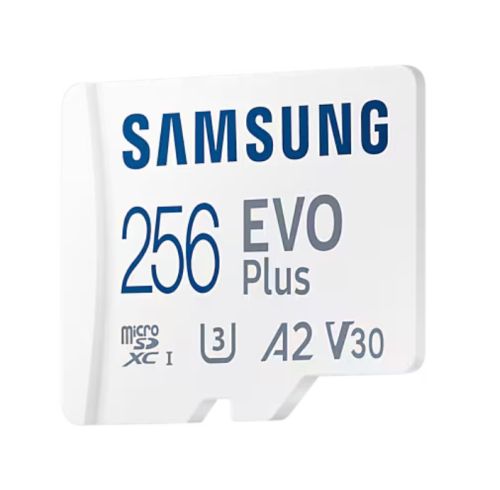 Памет Samsung 256GB micro SD Card EVO Plus with Adapter, UHS-I interface, Read Speed up to 160MB/s