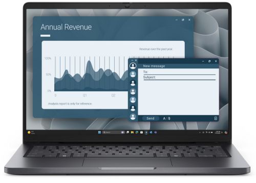 Лаптоп Dell Pro 14 PC14255, AMD Ryzen 5 PRO 230, 14" FHD+(1920x1200) IPS 300nits AG, 1x16 GB DDR5 5600 MT/s, 512 GB SSD, AMD Radeon 760M graphics, FHD HDR IR Cam and Mic, Wi-Fi 6E, FPR, Backlit Kb, Win11 Pro, Magn, 3Y + Dell Pro 14-16 Premium Slim Backpac