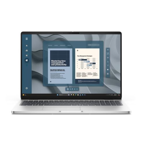 Лаптоп Dell Pro 16 PC16255, AMD Ryzen AI 5 PRO 340, 16.0" FHD+(1920x1200) IPS AG 300nits, 1x16 GB DDR5 5600 MT/s, 512 GB SSD, AMD Radeon 840M, FHD HDR+IR Cam and Mic, Wi-Fi 6E, FPR, Backlit Kb, Win 11 Pro, 3Y,  Plat. silver +Dell Pro 14-16 Premium Slim Ba