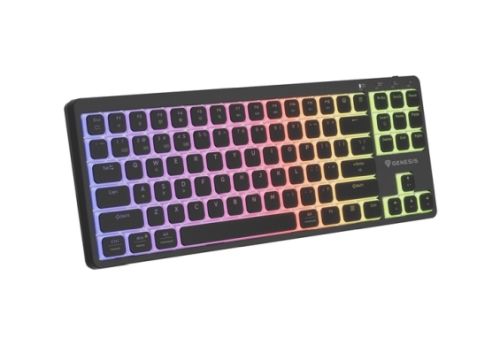 Клавиатура Genesis Gaming Keyboard Thor 430 TKL Wireless, US, RGB Mechanical Outemu Pink, Silent Slim, Black