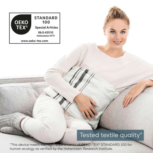 Термоподложка Beurer HK 26 Heat Pad; 3 Illuminated temperature settings; Auto switch-off after 90 min;Cotton cover washable on 40°; BSS;40(L)x30(W) cm; white-grey