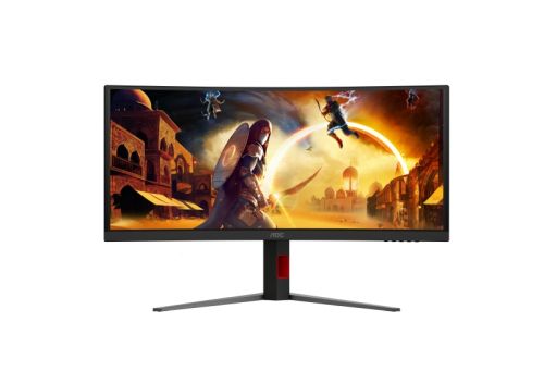 Монитор AOC CU34G4ZCA, 34" Curved 1500R, Fast VA, WLED, 3440x1440@250Hz, 1ms GtG, 0.3ms MPRT, 450cd m/2, 3000:1, Adaptive Sync, FlickerFree, Low Blue Light, Tilt, Height Adjust, Swivel, 2xHDMI, DP, USB hub