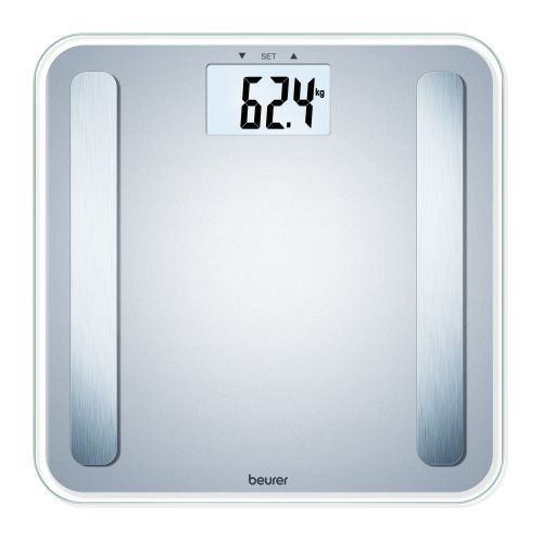 Везна Beurer BF 183 diagnostic bathroom scale; Extra large LCD display; Weight, body fat, body water, muscle percentage, bone mass, AMR calorie display; 180 kg