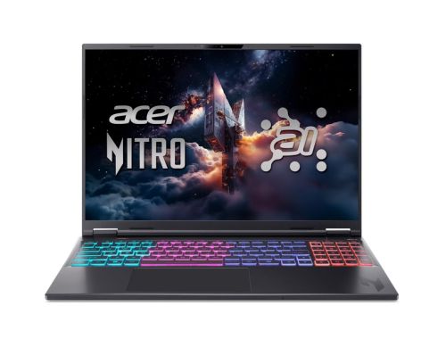 Лаптоп Acer Nitro 16S AI, AN16S-61-R28Q , AMD Ryzen AI 9 365 (up to 5.0Ghz, 24MB), 16" WQXGA (2560x1600)IPS 180Hz, 16GB, 1024GB, GeForce RTX 5070 8GB GDDR7, WiFi 6E, BT 5.3, No Os, Black + Acer Nitro KG240YP0bi, 23.8''
