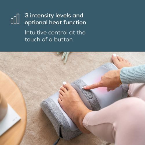Масажор Beurer FM 42 Foot and calf massager; 2-in-1: Foot and calf massager; Soothing Shiatsu foot massage; Optional heat function; up to EU shoe size 48; 3 intensity levels