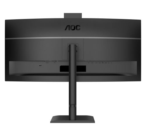 Монитор AOC CU34E4CW, 34" Curved 1500R, VA, WLED, 3440x1440@120Hz, 4ms GtG, 1ms MPRT, 350cd m/2, 3500:1, 50M:1 DCR, Adaptive Sync, FlickerFree, Anti-Blue Light, 5Wx2, Webcam 5MP, Tilt, Height Adjust, Swivel, 2xHDMI, DP, USB hub, KVM, RJ45