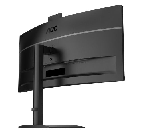 Монитор AOC CU34E4CW, 34" Curved 1500R, VA, WLED, 3440x1440@120Hz, 4ms GtG, 1ms MPRT, 350cd m/2, 3500:1, 50M:1 DCR, Adaptive Sync, FlickerFree, Anti-Blue Light, 5Wx2, Webcam 5MP, Tilt, Height Adjust, Swivel, 2xHDMI, DP, USB hub, KVM, RJ45