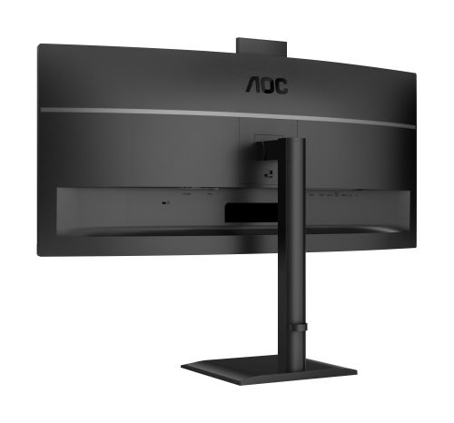 Монитор AOC CU34E4CW, 34" Curved 1500R, VA, WLED, 3440x1440@120Hz, 4ms GtG, 1ms MPRT, 350cd m/2, 3500:1, 50M:1 DCR, Adaptive Sync, FlickerFree, Anti-Blue Light, 5Wx2, Webcam 5MP, Tilt, Height Adjust, Swivel, 2xHDMI, DP, USB hub, KVM, RJ45