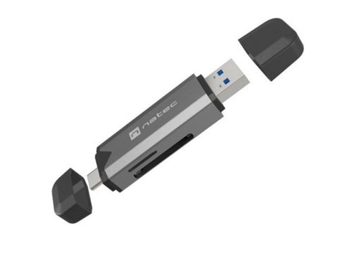 Аксесоар Natec Scarab 3 USB-C/USB-A 3.2 Gen.1 SD/Micro SD Card reader