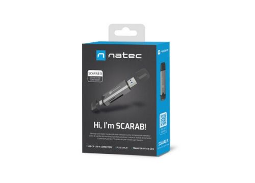 Аксесоар Natec Scarab 3 USB-C/USB-A 3.2 Gen.1 SD/Micro SD Card reader