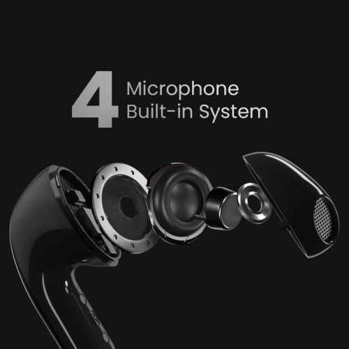 Слушалки HiFuture ChromeBuds Titanium, Metallic Charge Case, 4 MICS ENC, Wireless 5.4, Up to 6 Hours Battery Life by one charge, IPX5, Ultra Bass, Up to 30 Hours Battery Life Combined