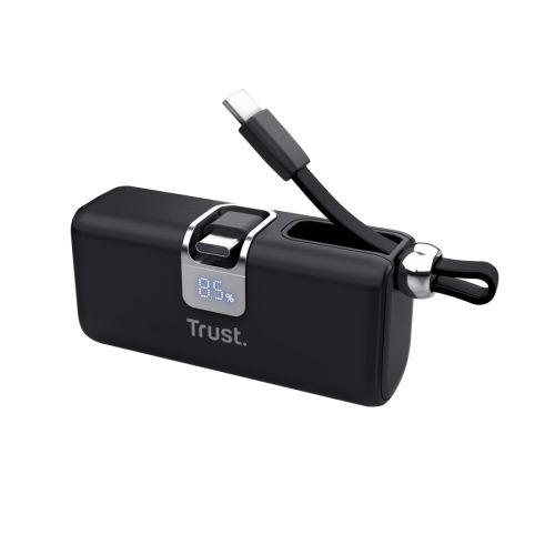 Външна батерия TRUST Pacto 5000 mAh Pocket Powerbank Black