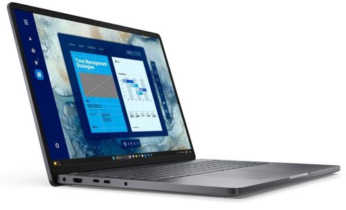 Лаптоп Dell Pro 16 PC16250, Intel 5 120U (10 cores, up to 5.0 GHz), 16" FHD+(1920x1200) 300nits AG, 16 GB: 1x16 GB, DDR5, 5600 MT/s, 512 GB SSD, Intel Graphics, FHD HDR IR Cam and Mic, Wi-Fi 6E, FPR, Backlit Kb, Win11 Pro, Magnetite, 3Y PS