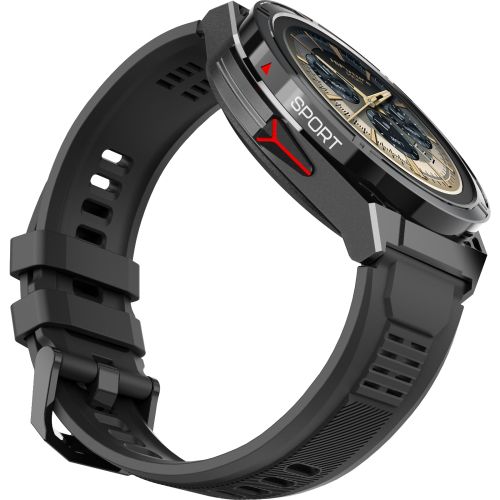Часовник HiFuture Active Black Red, *1.43"  AMOLED, Dual Band GPS +Compass + Altimeter 466*466, Powered by Dual Core & Syntra AI, Bluetooth Call, 5ATM Waterproof, 24/7 True Heart Rate & Blood Oxygen Sensor, Up to 10 days daily use