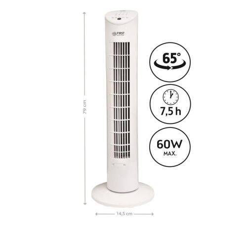 ВЕНТИЛАТОР КОЛОНЕН бял 31''/79см FIRST FA-5560-1