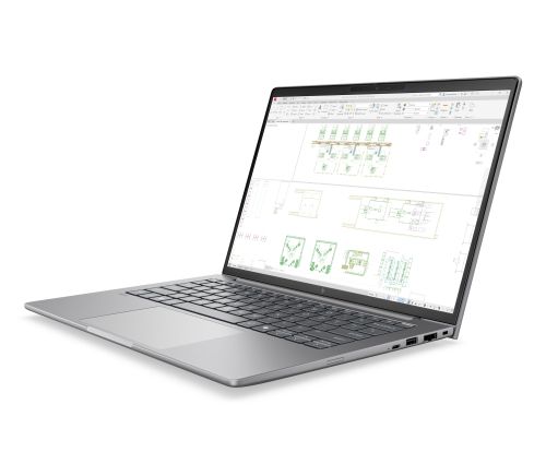 Лаптоп HP ZBook 8 G2i AI 14" Meteor Silver, Ultra 7 356H(up to 4.7Ghz/18MB/16C), 14" AG WUXGA 400nits, 24GB 5600Mhz 1DIMM, 1TB PCIe SSD, WiFi7+BT6, FPR, Smart Card Reader, Nvidia RTX PRO 500 6GB, Backlit Kbd, 8C Batt, Win 11 Pro, 3Y OnSite