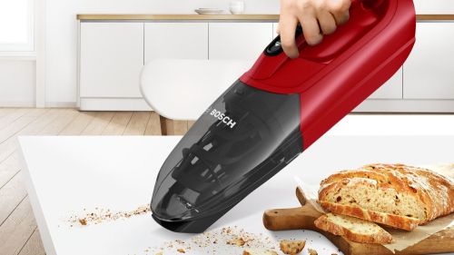 Прахосмукачка Bosch BBHF214R, Cordless Handstick Vacuum Cleaner, 2 in 1 Readyy'y, Series 2, 14.4V, Red