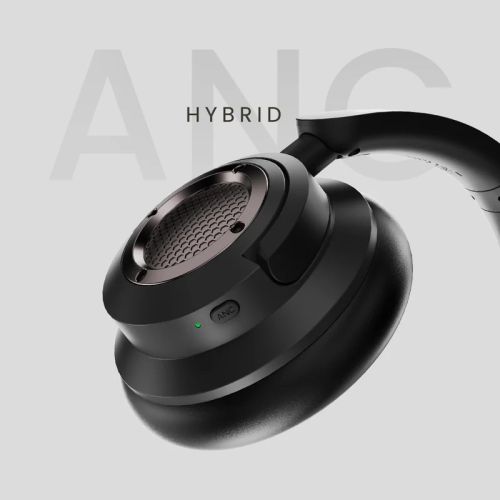 Слушалки HiFuture FutureTour X Black, Hybrid Active Noise Canceling, 35-Hour Playtime, Memory Protein Foam Cover, AI Enhanced Crystal-Clear Call, Wireless 5.4, AUX Cable