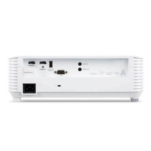 Мултимедиен проектор Acer Projector H6546Ki, DLP, FHD (1920x1080), 5200 ANSI Lumens, 17 000:1, 1.1x, 3D ready, 24/7 operation, HDMI 2x1.4, DC Out (5V/1.5A, USB-A), RS232, Audio in/out, WiFi (kit incl.), Speaker 3W, Bag, 2.95Kg, 2Y, White