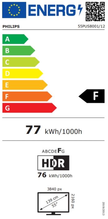 Телевизор Philips 55PUS8001/12, 55" 4K UHD LED, 3840 x 2160p, 60Hz, 3 sided Ambilight,  DVB-T/T2/T2-HD/C/S/S2, CL+2.0, Perfect Pixel UHD, HDR10, HLG, Titan OS, Dolby Atmos, 3*HDMI, 2*USB, 802.11ac, BT 5.2, Easy Link 3.0, 20W RMS, Black
