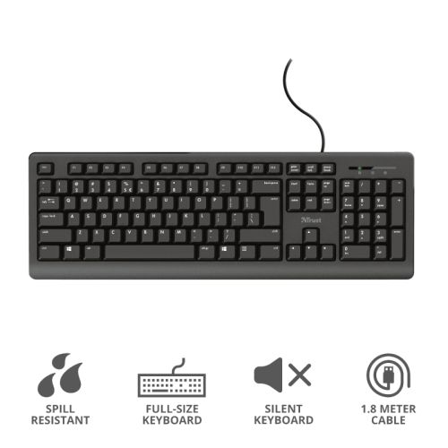 Клавиатура TRUST Primo Keyboard BG layout