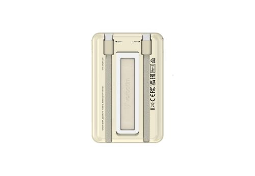 Външна батерия Verbatim Charge 'n' Go 2C Power Bank Magnetic Wireless 5000mAh with 2 USB-C Cables & Stand Gold