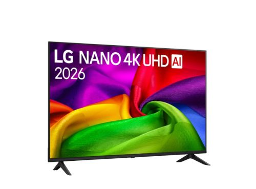 Телевизор LG 55NU800B3LA, 55" 4K HDR UHD, 3840x2160, DVB-T2/C/S2, AI Alpha 7, HDR 10, webOS 26, ThinQ AI, VRR, ALLM, HGiG, WiFi, Clear Voice, 4K Super Upscaling, Bluetooth 5.3, Hdmi e-ARC, CI, LAN, AirPlay2, AI Sound Pro, Google Cast, 2 Pole stand, Black