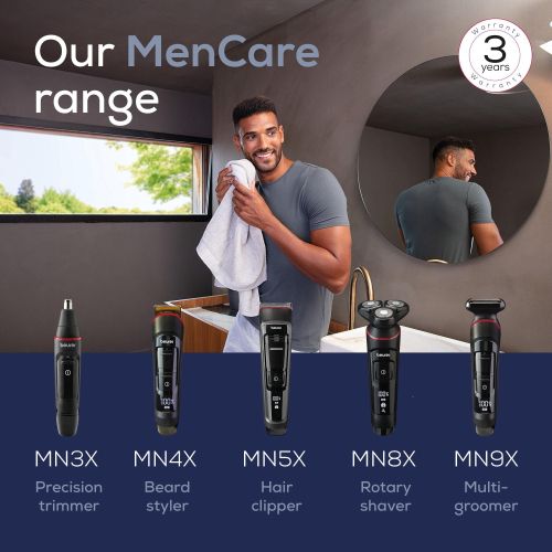 Машинка за подстригване Beurer MN9X body groomer, 11 attachments with 16 cutting lengths for trimming and shaving on the entire body, Waterproof (IPX7),  Quick-charge function, LED display, Incl. practical hard case