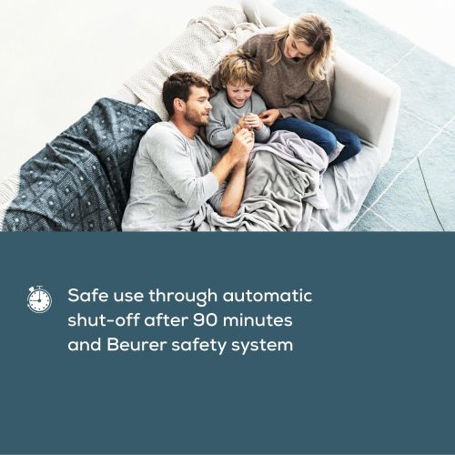 Термоподложка Beurer HK 43 Super Cosy heat pad with super soft surface;3 Illuminated temperature settings;Fast heating;Automatic switch off after 90 min;Cotton cover washable on 30°; BSS; 44(L)x33(W)