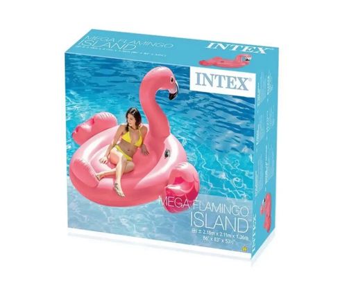 Надуваем остров Розово фламинго INTEX Mega Flamingo