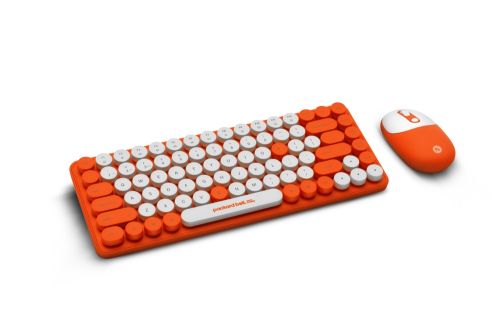 Комплект PackardBell The Dot Combo, PBA 600, BT Keyboard and mouse, Ergonomic Slim Design, Quiet Keys, US layout, Orange