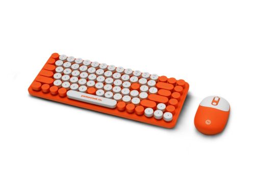 Комплект PackardBell The Dot Combo, PBA 600, BT Keyboard and mouse, Ergonomic Slim Design, Quiet Keys, US layout, Orange