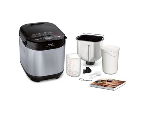 Хлебопекарна Tefal PF240E38, Pain Plaisir, Breadmaker, 500/750/1 kg, 20 programs, black/Inox, 720W, 3 Levels of firing