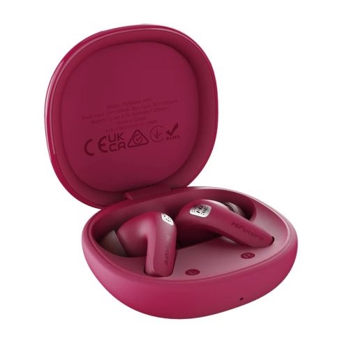 Слушалки HiFuture FlyBuds 4 AI Hot Pink, Support AI Free Talk, Support 130+ Languages Translation,  Active Noise Cancelling, 4 MICS ENC, Wireless 5.4, Up to 10 Hours Battery Life by one charge, IPX5, Ultra Bass, Up to 35 Hours Battery Life combined