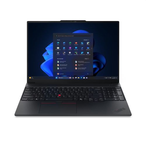 Лаптоп Lenovo ThinkPad E16 G3 Intel Core Ultra 5 135H, 14C (up to 4.6GHz, 18MB), 16GB DDR5-5600, 512GB SSD, 16" WQXGA (2560x1600) IPS AG, Intel Arc Graphics, 1080p&IR Cam, Backlit KB, 4cell, FPR, WLAN, BT, DOS, 3Y Onsite
