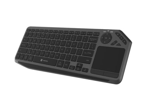 Клавиатура Natec Turbot 2 Keyboard, US, Wireless, BT, 2.4GHz, X-Scissors with Touchpad for Smart TV, Black-Gray