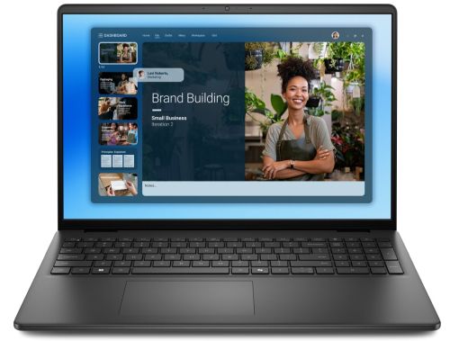 Лаптоп Dell 16 DC16250, Intel Core 5 120U (10 cores, up to 5.0 GHz), 16.0" FHD+(1920x1200) AG, 300nits, 16GB, 2x8GB, DDR5, 5200 MT/s, 1TB M.2 PCIe, Intel Graphics, Cam, FPR, Wi-Fi 6, Backlit Kb, Win 11 Pro, Carbon Black, 3Y BO
