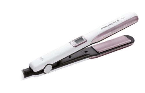 Преса Rowenta SF7660F0 Liss & Curls Premium Care, cashemere keratin coating, ionic function, liss optimizer (silicon strip), LCD screen, 2 settings (130-200C), fast heat up (30'), auto-off (60"), lock system, floating plates