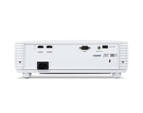 Мултимедиен проектор Acer Projector H6815BD, DLP, 4K UHD (3840 x 2160), 4000 ANSI Lumens, 10 000:1, 1.1x, HDR Comp., HDMI 2x2.0, DC Out (5V/1A, USB-A), USB(Type A), RS232, Audio Out, Blu-Ray 3D support, Auto Keystone, Speaker 3W, Bag, 2.88Kg, 2Y, White