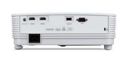 Мултимедиен проектор Acer Projector X1526, DLP, FHD (1920x1080), 4000 ANSI Lumens, 13 000:1, 1.1x, 3D ready, HDMI 1.4x2, DC Out (5V/1.5A, USB-A), USB (Type A), RCA, RS232, PC Audio, Auto keystone, Speaker 3W, 2.4kg, 2Y, White
