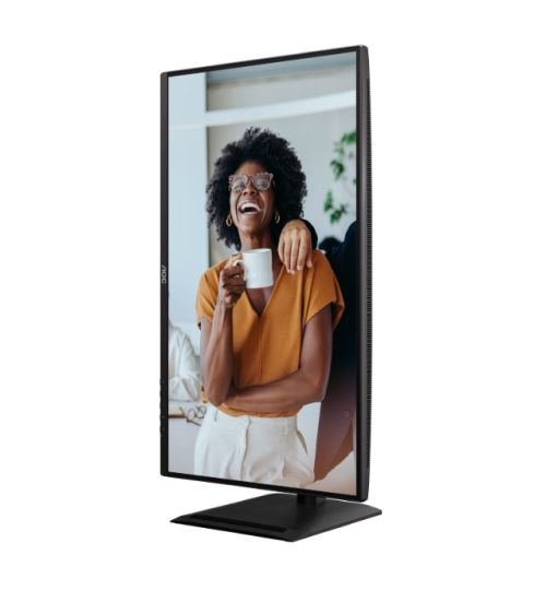 Монитор AOC Q27P4CV, 27" IPS WLED, 2560x1440@120Hz, 4ms GtG, 350cd m/2, 1500:1, 50M:1 DCR, Adaptive Sync, FlickerFree, Anti-Blue Light, 2Wx2, Tilt, Height Adjust, Pivot, Swivel, HDMI, DP, USB hub, RJ45
