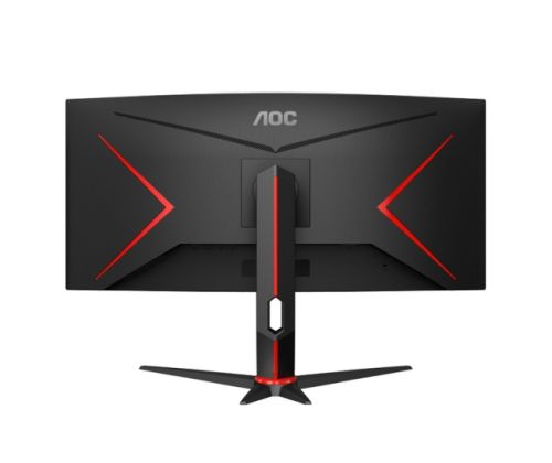 Монитор AOC CU34G2XP/BK, 34" Curved 1500R VA, WLED, 3440x1440@180Hz, 1ms GtG, 1ms MPRT, 430 cd/m2, 4000:1, 80M:1 DCR, Tilt, Height Adjust, Swivel, 2xHDMI, 2xDP, USB hub