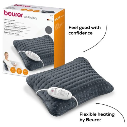 Термоподложка Beurer HK 48 Cosy Heat Pad; 3 temperature settings; auto switch-off after 90 min; washable on 30°; reversable cushion; with inner pad; removable switch; fleece fibre; 40(L)x30(W) cm