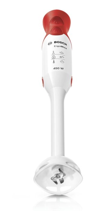 Пасатор Bosch MSM64010, Blender, ErgoMixx, 450 W, Included transparent jug, White, red