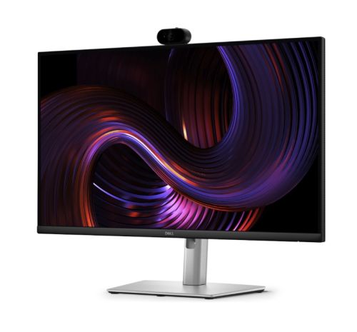 Монитор Dell P2726DEV, 27" Webcam Monitor, IPS Anti-Glare, 5ms, 100 Hz, 1500:1, 350 cd/m2, QHD 2560x1440, 99% sRGB, HDMI, Display Port, USB-C Hub, RJ45, Webcam, KVM Switch, PD 90W, Height Adjustable, Pivot, Swivel, Tilt, Black