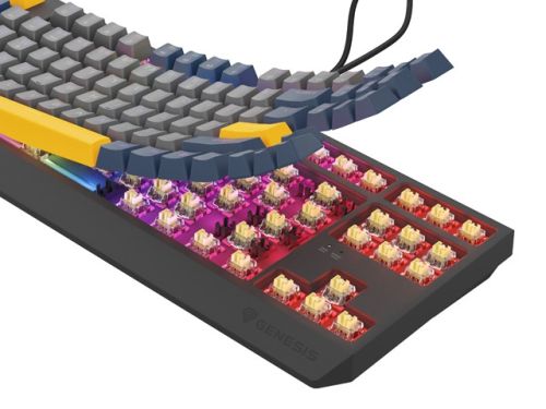 Клавиатура Genesis Gaming Keyboard Thor 230 TKL Naval Blue Negative US RGB Mechanical Outemu Panda