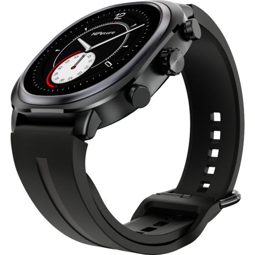 Часовник HiFuture AIX Lite Black,  1.43" AMOLED,  466*466, Powered by Dual Core & Syntra AI, Bluetooth Call, 1ATM Waterproof, Sixth Generation Health Sensor, Up to 10 days daily use, Extra Fabric Strap inbox