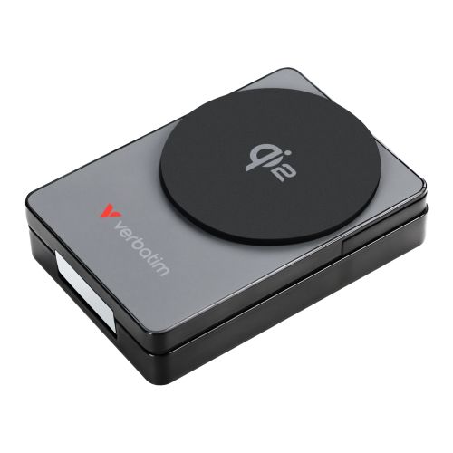 Външна батерия Verbatim Foldable 3-in-1 Qi2 Magnetic Wireless Power Bank 5000 mAh Grey